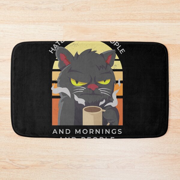Item preview, I hate morning people - coffee cat designed and sold by Watersolution.