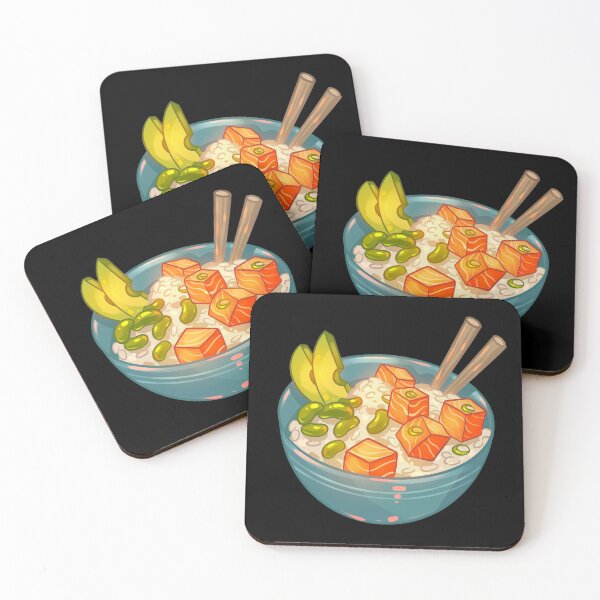 Item preview, Salmon Poke Bowl designed and sold by GalaxyChicken.