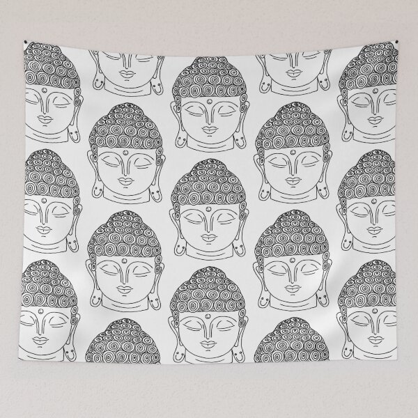 Item preview, Buddha head with his eyes closed designed and sold by IWOOJOO.