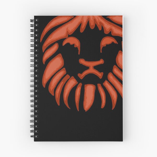 Item preview, Black Tribal African Maned Lion Illustration Orange Safari Travel Savannah Desert designed and sold by Celosia Liv.