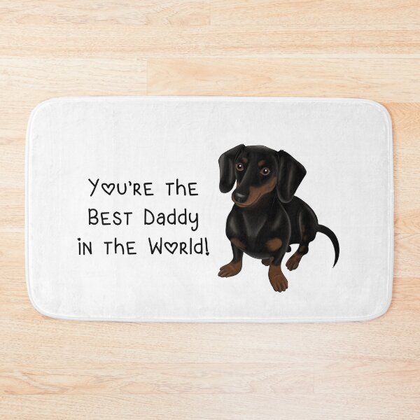 Item preview, Black Dachshund Father's Day, You're the best daddy in the world! designed and sold by ElysianCreation.
