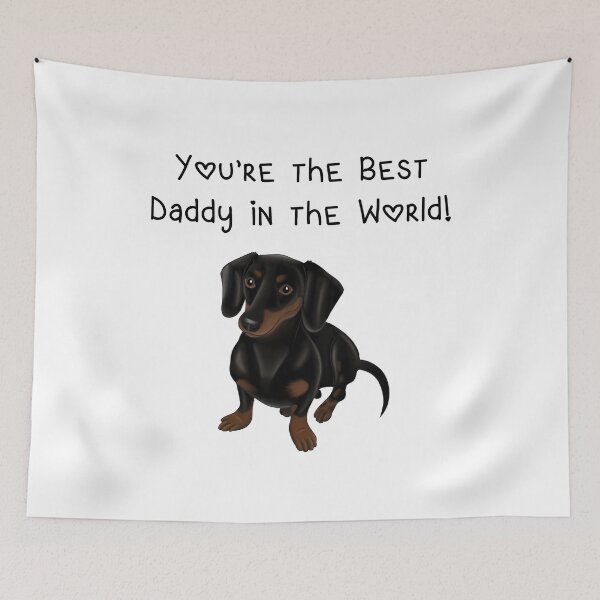 Item preview, Black Dachshund Father's Day, You're the best daddy in the world! designed and sold by ElysianCreation.