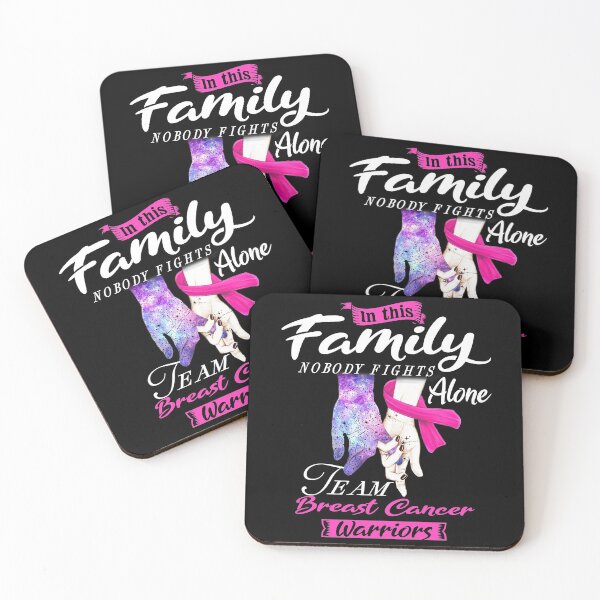 Item preview, In This Family Nobody Fights Alone Team Breast Cancer Warrior designed and sold by deputylove.