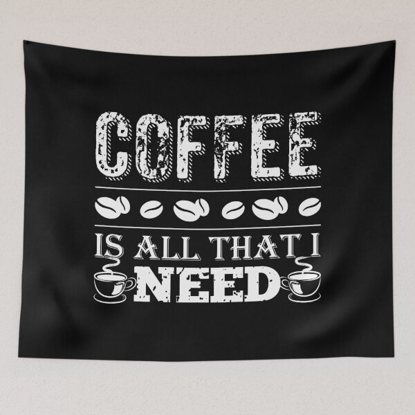 Item preview, Coffee Is All That I Need - Black And White designed and sold by crazycollective.