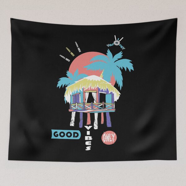 Item preview, Good Summer Times 2021 Water Wooden Cottage, Good Vibes Only > Black  designed and sold by YasOOsaY.