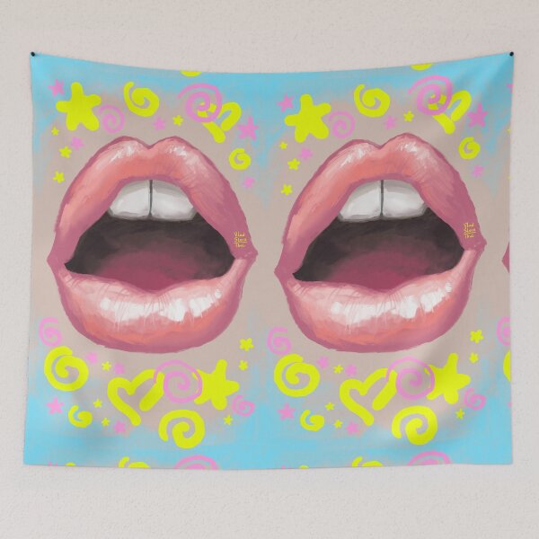 Item preview, Beautiful fashion lips. Sweet lovely sexy cute kiss. designed and sold by RukkiZukkiArt.