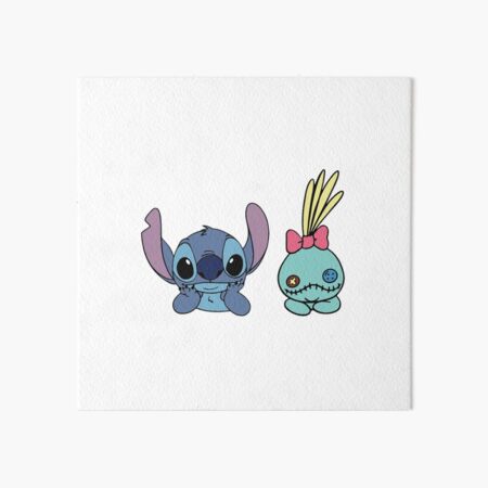 Disney - Stitch, Angel and Scrump Art Board Print for Sale by