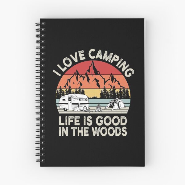 Item preview, I Love camping, Life is better in the woods Funny inspiring camping quote retro gift designed and sold by Theobsessed01.