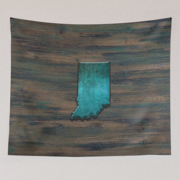 Item preview, Indiana State Shape Teal designed and sold by Jared Davies.