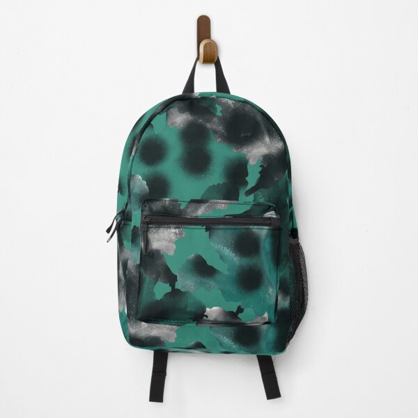 Item preview, Copy of seamless abstract gray-green pattern in military style and tai-dye technique with large black peas stylized as a spray of paint. designed and sold by ANAKOTO.