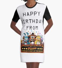 HAPPY BIRTHDAY FROM FREDDY FAZBEAR'S PIZZA Graphic T-Shirt Dress