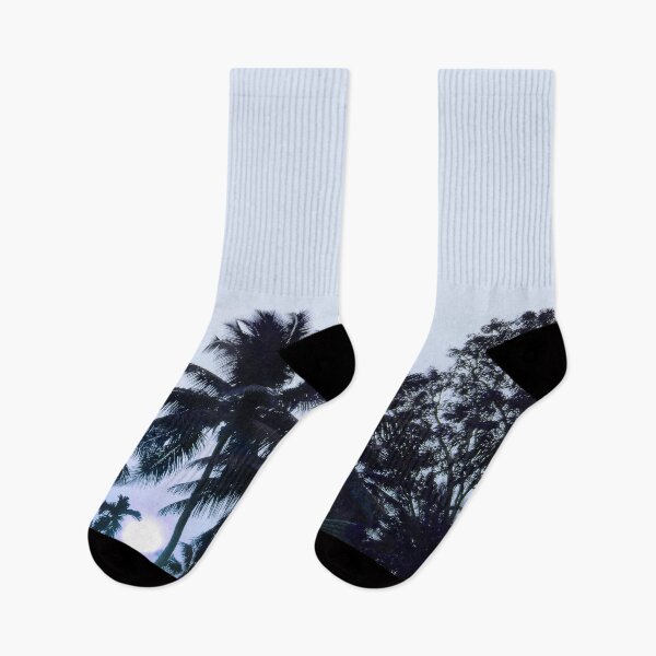 Item preview, Vintage Tropical Palm Trees Coconut Trees Blue Sunset  designed and sold by worldways.