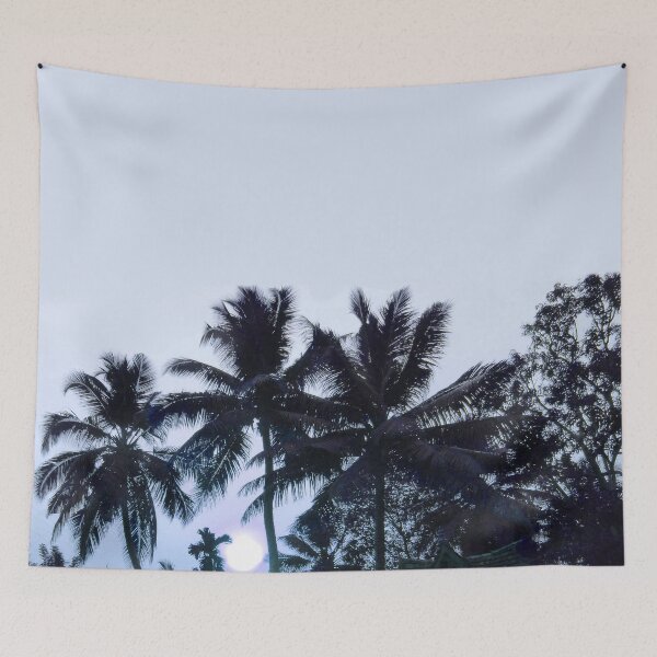Item preview, Vintage Tropical Palm Trees Coconut Trees Blue Sunset  designed and sold by worldways.