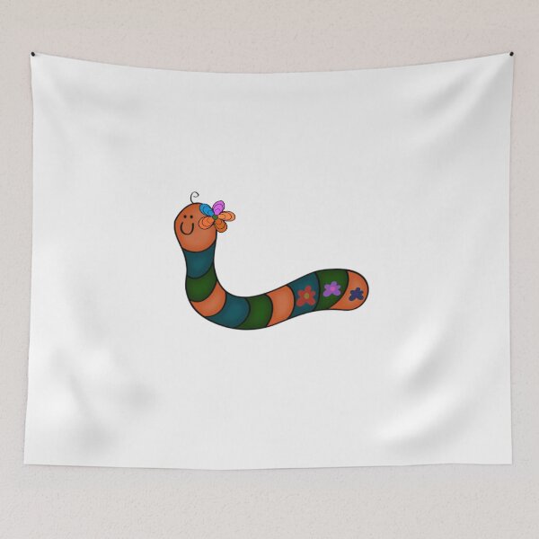 Item preview, Kidcore  worm and flowers designed and sold by karimaK-71.