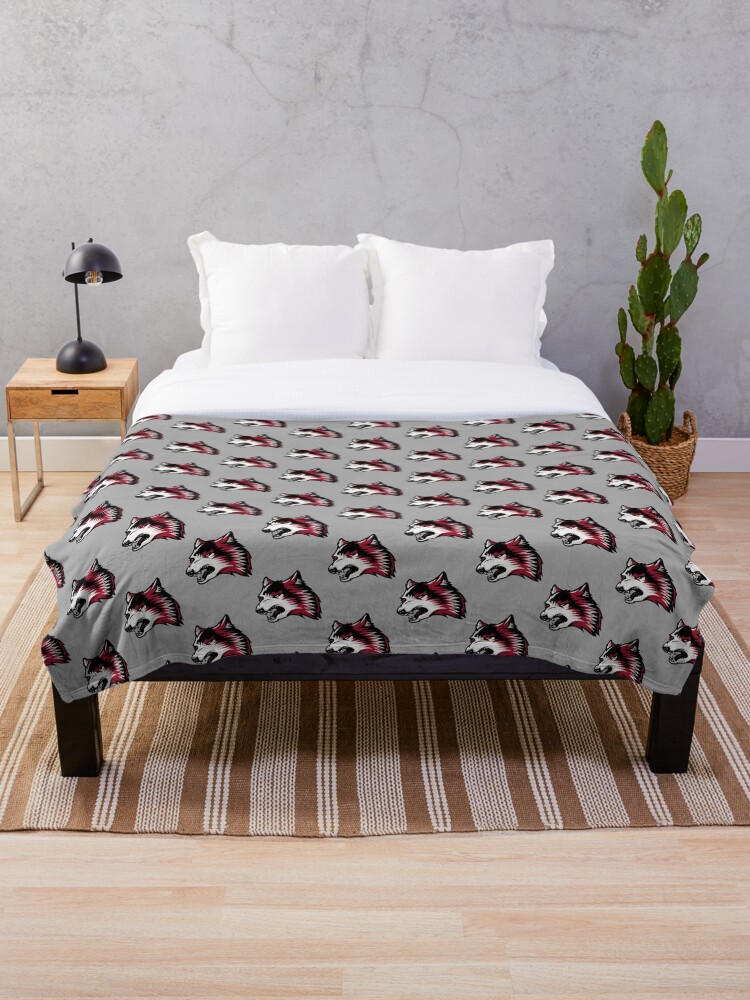 Thumbnail 1 of 6, Throw Blanket, Red Wolves, Indiana designed and sold by Leminblanc.