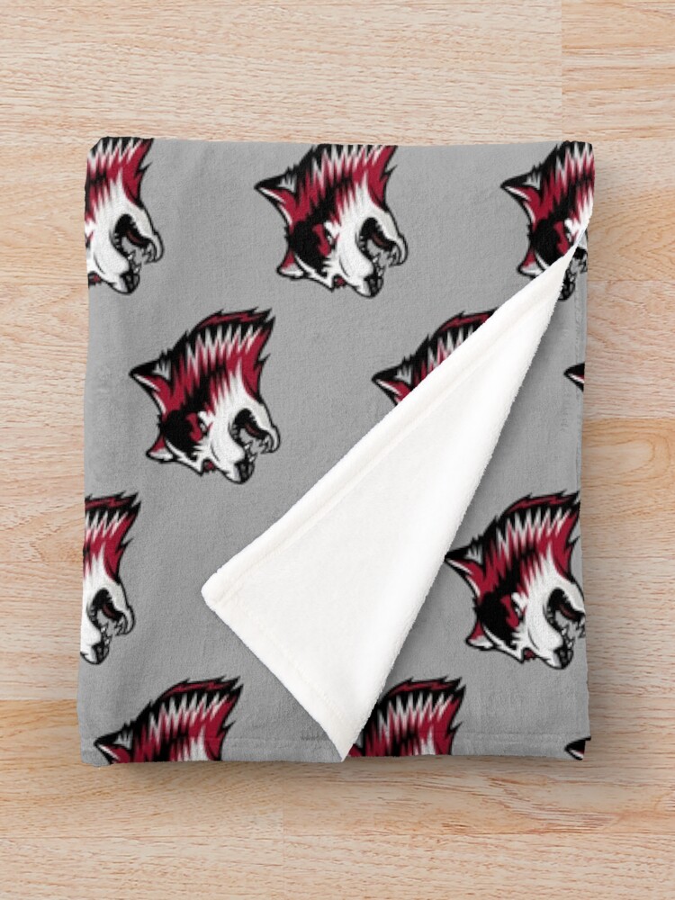 Thumbnail 3 of 6, Throw Blanket, Red Wolves, Indiana designed and sold by Leminblanc.
