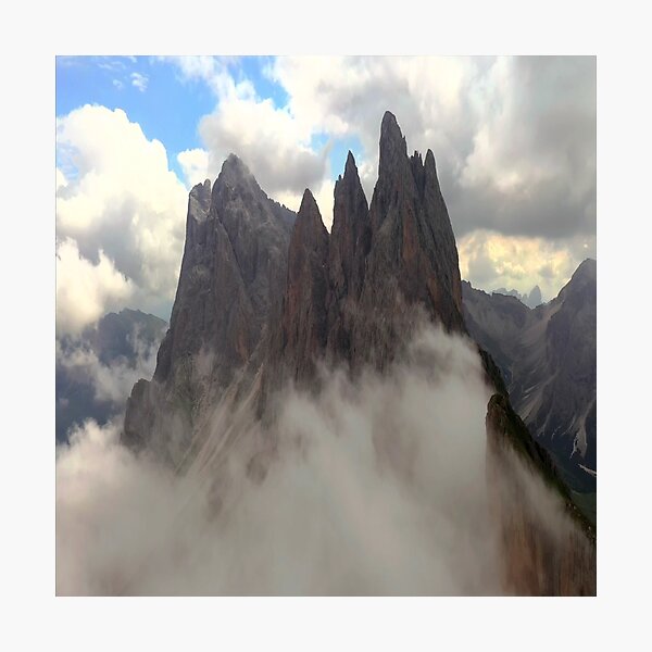 Item preview, Switzerland Sun Behind Mythic Mountains designed and sold by aventi24.