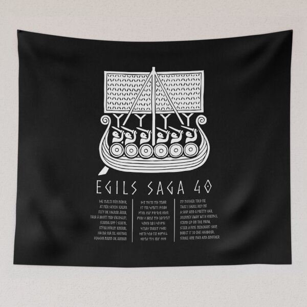 Item preview, Egil's Saga Quote Viking Ship designed and sold by Helgi-chris.