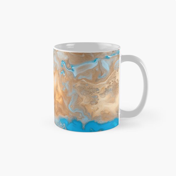 Aperçu de l'œuvre Marbre bleu et or liquide créée et vendue par dualogy.