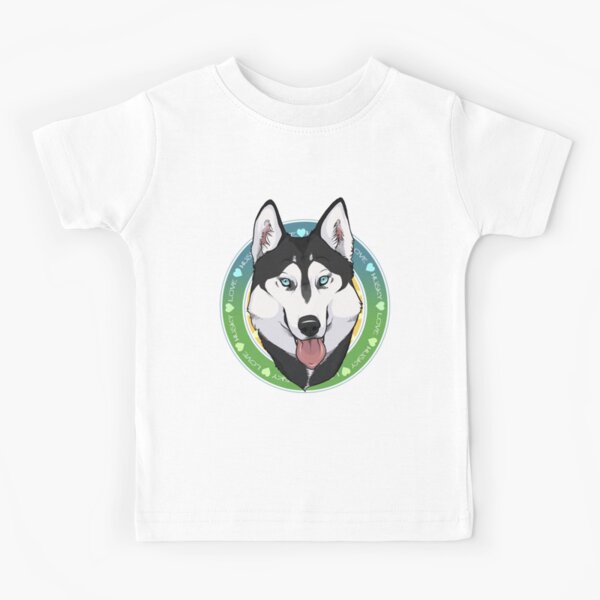 Husky Love (Black) Kids T-Shirt