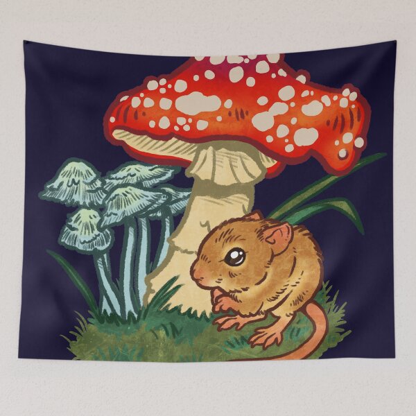 Item preview, Smol Mouse Under Mushrooms designed and sold by Jessuh.