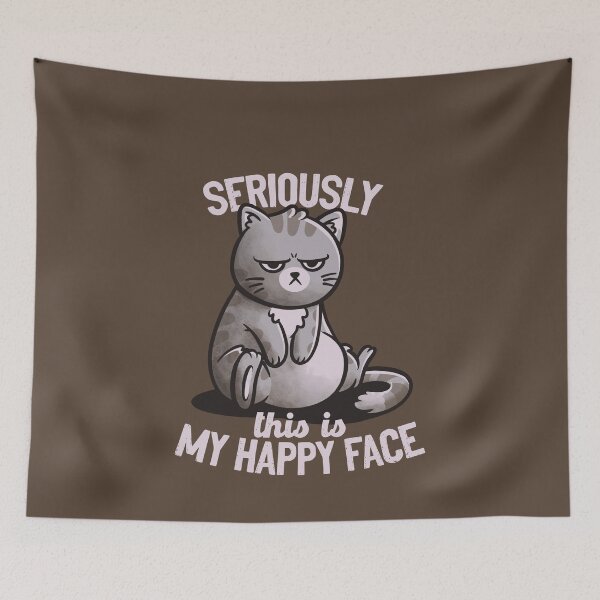 Item preview, This Is My Happy Face Cute Funny Angry Cat Gift designed and sold by EduEly.