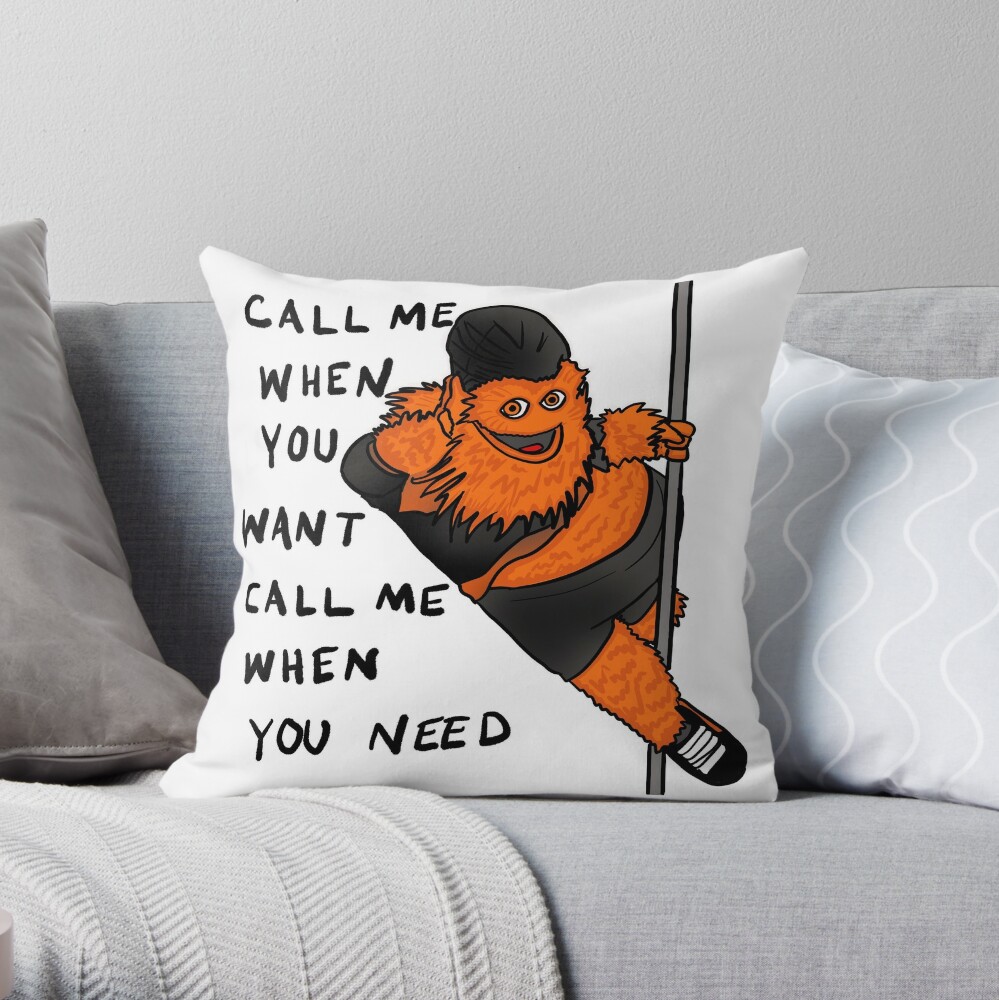 Gritty Call Me When You Want Pole Dance Throw Pillow By Jamiewetzel Redbubble