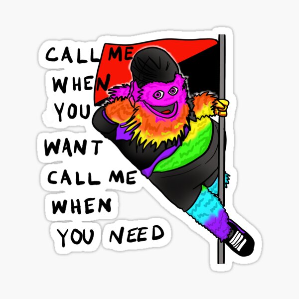 Gritty Rainbow Antifa Call Me Pride Sticker