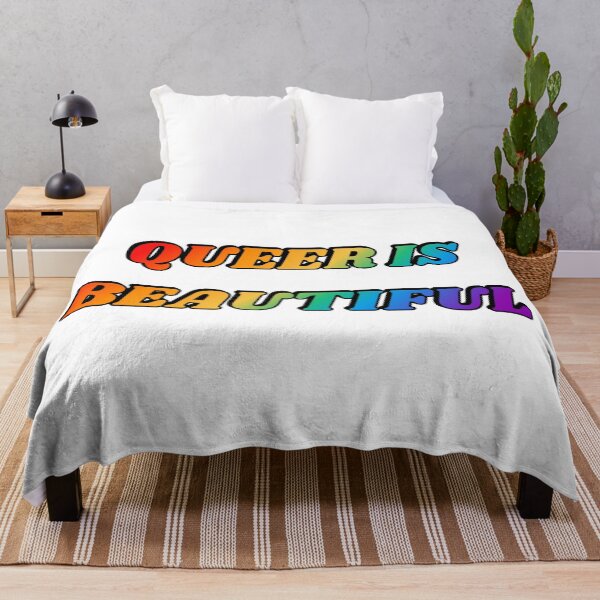 Item preview, QUEER IS BEAUTIFUL rainbow pride month designed and sold by Inspirationmotivation.