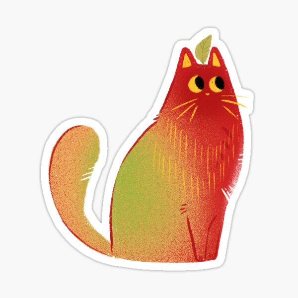 "Mango cat" Sticker by ryillu Redbubble
