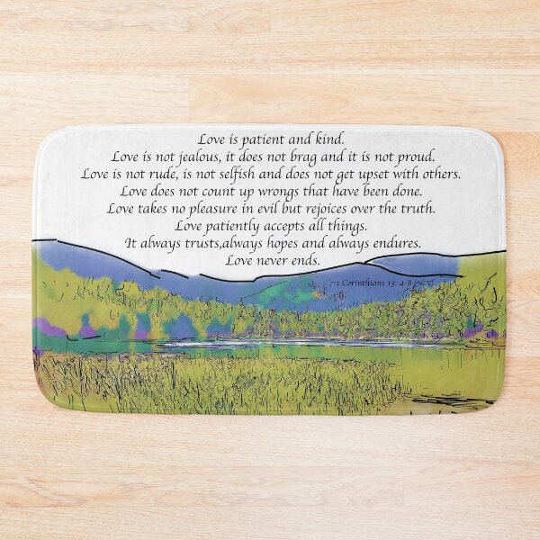 Item preview, Love Is Patient: Mountain Lake In Watercolor designed and sold by KirtTisdale.