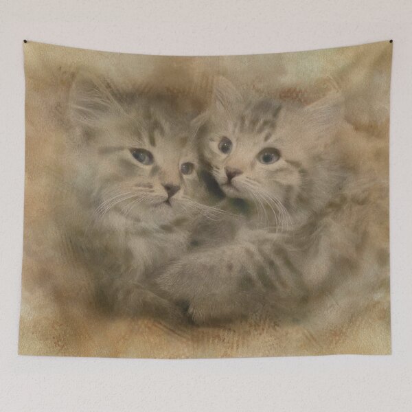 Item preview, Two Cute Gray Striped Kittens designed and sold by IZiets.
