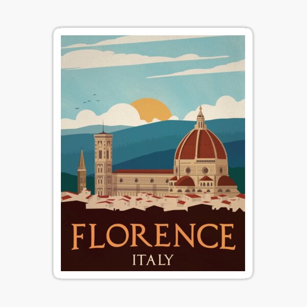 Artikel-Vorschau von Florenz Italien Retro Reiseplakat, designt und verkauft von Freshfroot.