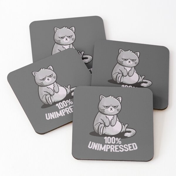 Item preview, 100% Unimpressed Cute Funny Angry Cat Gift designed and sold by EduEly.