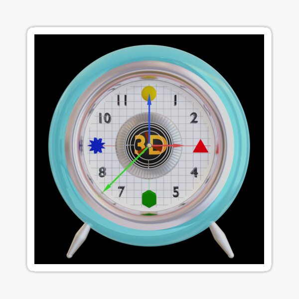 3D O'Clock - With a 3D engine, 3DM/F01 Sticker