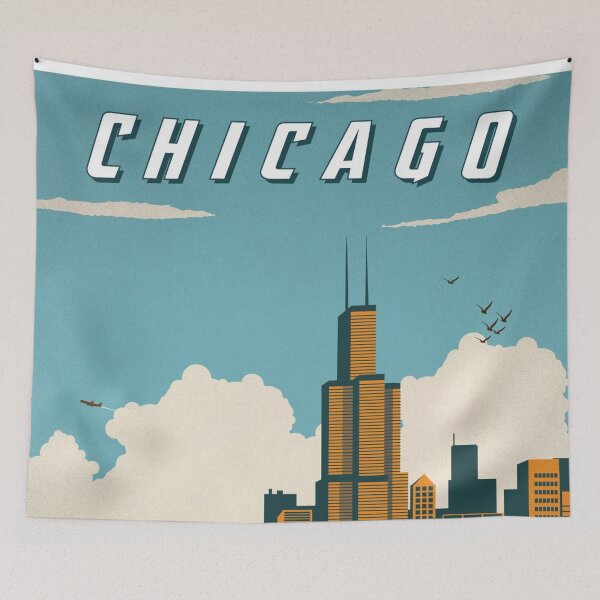 Item preview, Retro Chicago Travel  designed and sold by Freshfroot.