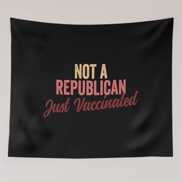 Item preview, not a republican just vaccinated, vaccinated shirt, vaccinated not republican shirt, not a republican shirt, just vaccinated shirt designed and sold by T-DESIGNEDZ.