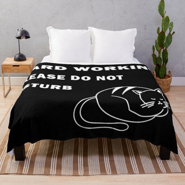 Item preview, Hard Working Cat Do Not Disturb designed and sold by BiancaEm.