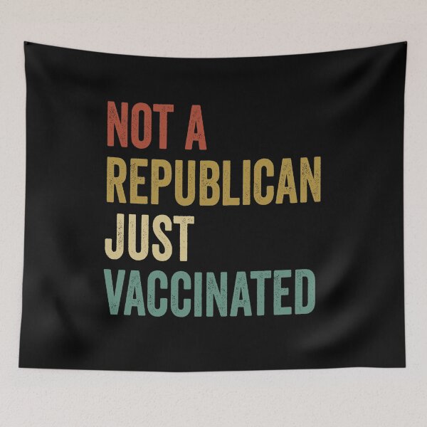 Item preview, not a republican just vaccinated, vaccinated shirt, vaccinated not republican shirt, not a republican shirt, just vaccinated shirt designed and sold by T-DESIGNEDZ.