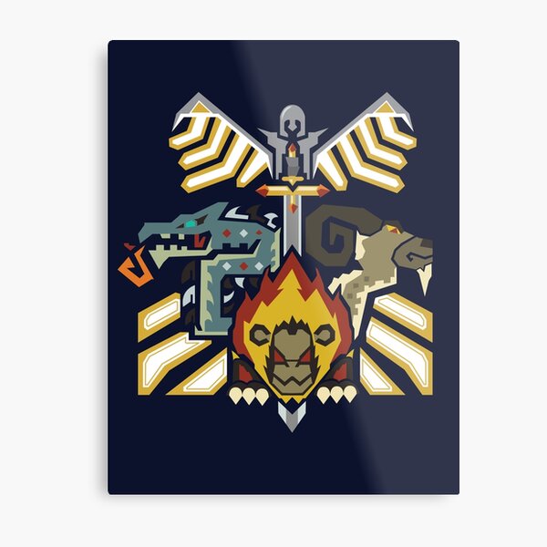 Chimera & Paladin Heiroglyph Metal Print
