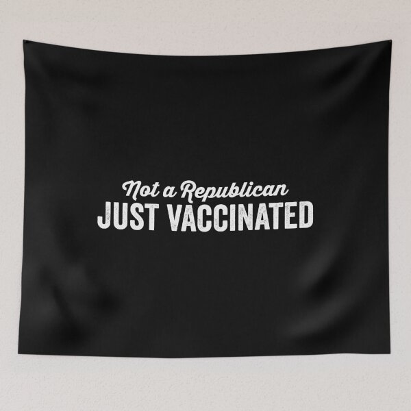 Item preview, not a republican just vaccinated, vaccinated shirt, vaccinated not republican shirt, not a republican shirt, just vaccinated shirt designed and sold by T-DESIGNEDZ.