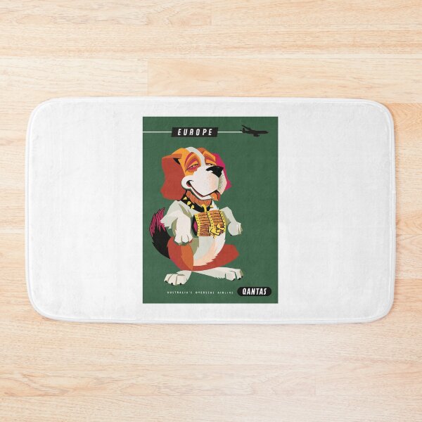 Item preview, 1955 EUROPE Qantas Airline Advertising Poster designed and sold by retrographics.