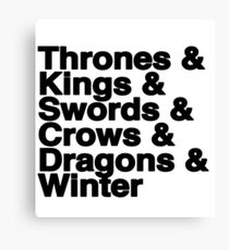 A Song of Ice and Fire Canvas Print