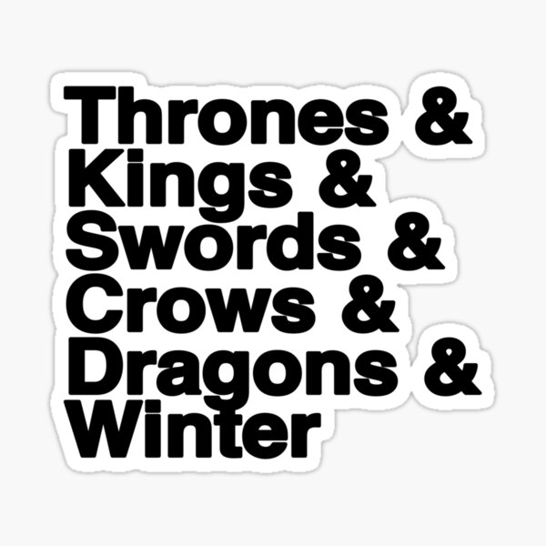 A Song of Ice and Fire Sticker