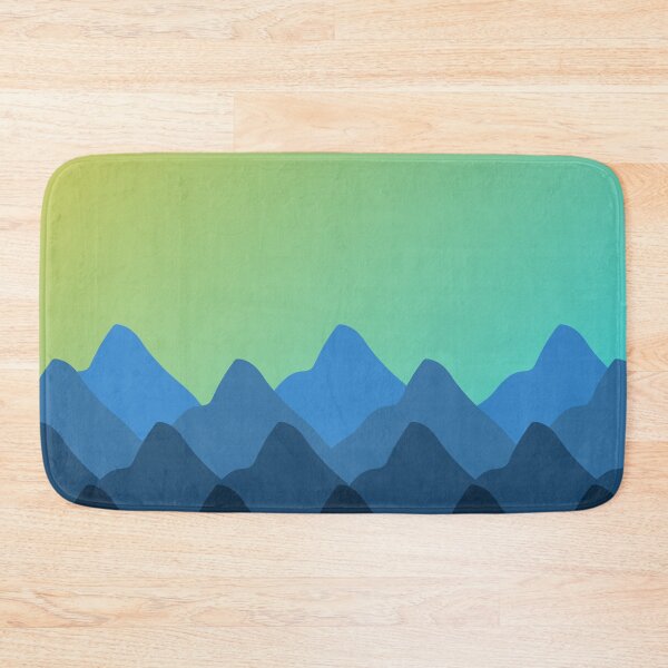 Item preview, The Mountains Are My Life/5 Shades Blue Gradient Turquoise Yellow Sky designed and sold by ShaunSandhu.