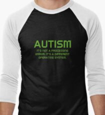 Autism Operating System Men's Baseball ¾ T-Shirt