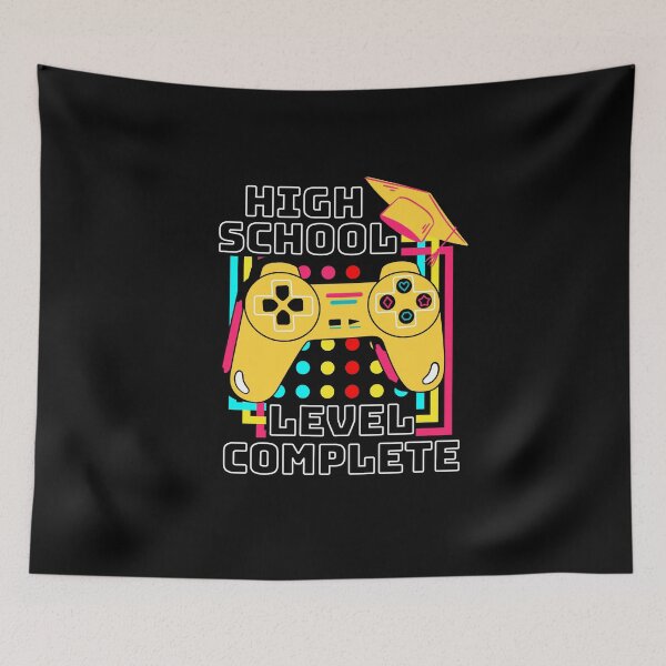 Item preview, High School Level Complete. Graduation design for gamers. designed and sold by Rhu Creations.