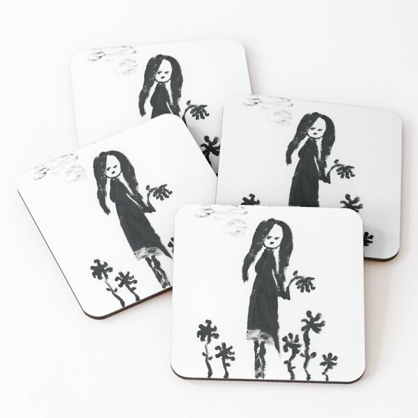 Item preview, Stick girl (III/IV) and flowers designed and sold by FJBourne.