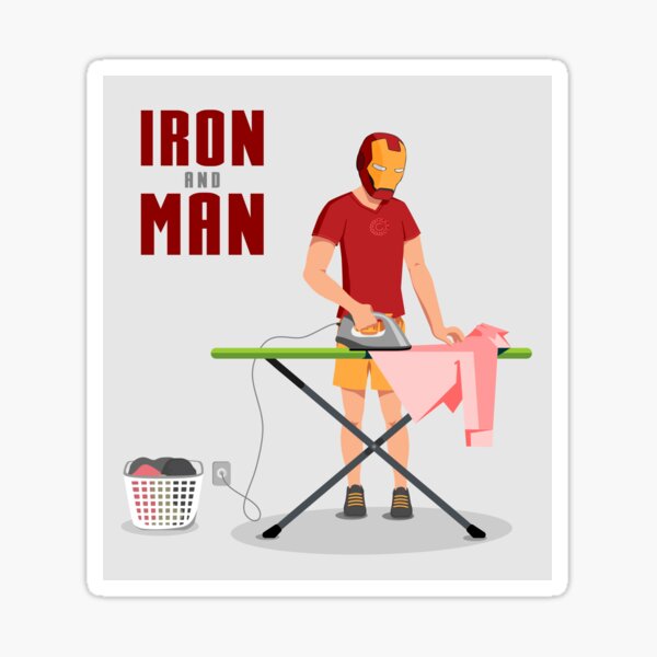 Item preview, Man using an iron designed and sold by LosNada.