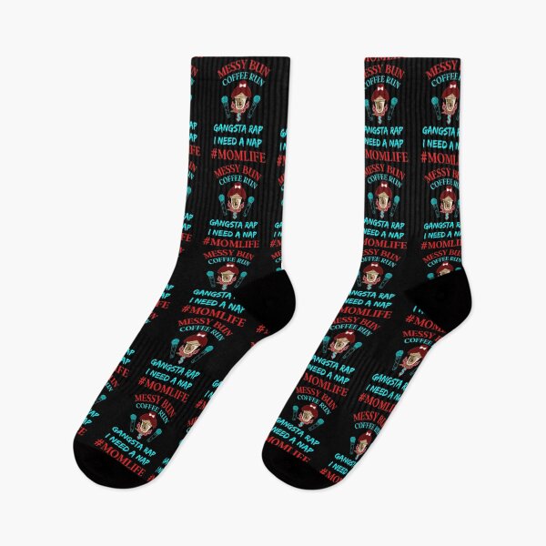 Item preview, Messy Bun Coffee Run Gangsta Rap I Need A Nap Mom Life  designed and sold by WoodburyLake.